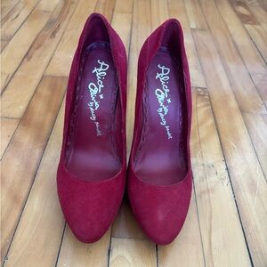 Alice + Olivia Burgundy Heels